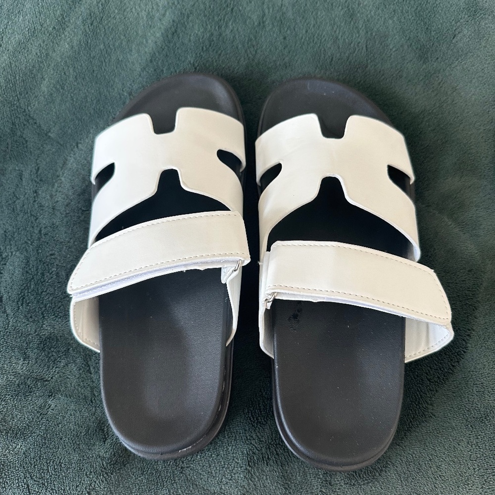 New white sandals